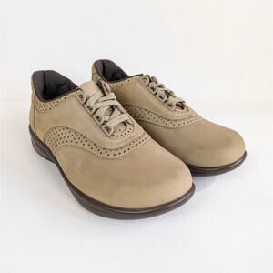 SAS Walk Easy Walking Shoe Sage Nubuck Leather Lace Up Tripad Women's 8 Wide